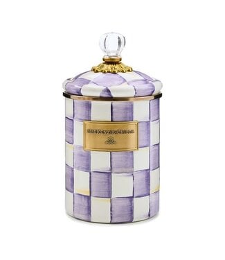 MACKENZIE CHILDS Violet Check Medium Canister