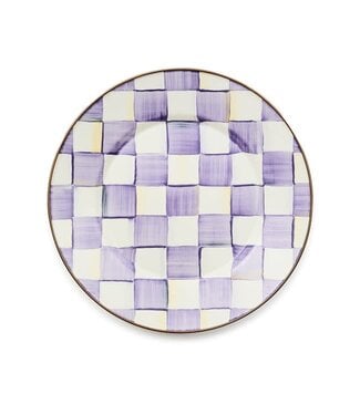 MACKENZIE CHILDS Violet Check Dinner Plate