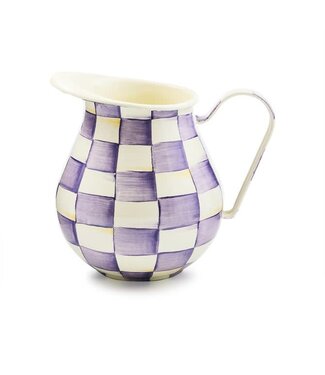 MACKENZIE CHILDS Violet Check Pitcher