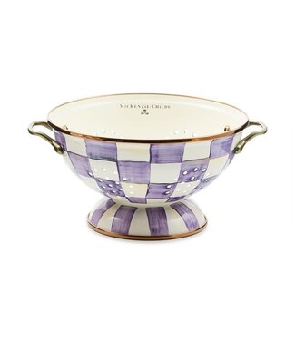 MACKENZIE CHILDS Violet Check Large Colander