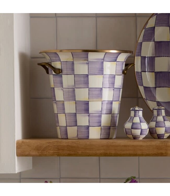 MACKENZIE CHILDS Violet Check Wine Cooler