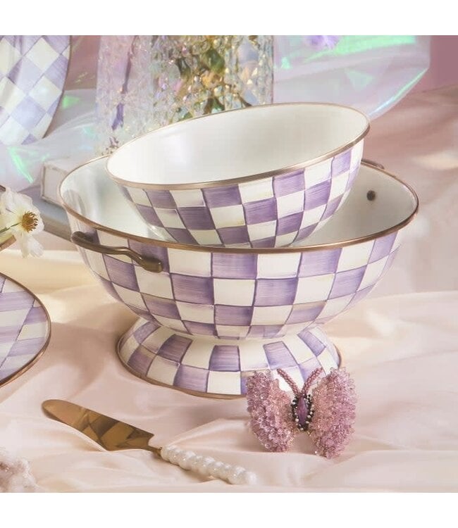 MACKENZIE CHILDS Violet Check Everything Bowl