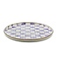 MACKENZIE CHILDS Violet Check Round Tray