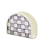MACKENZIE CHILDS Violet Check Napkin Holder