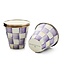 MACKENZIE CHILDS Violet Check Herb Pots - Sold Individually
