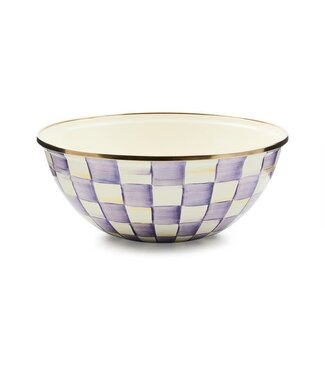 MACKENZIE CHILDS Violet Check Medium Everyday Bowl