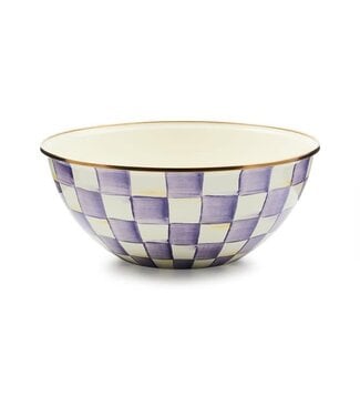 MACKENZIE CHILDS Violet Check Large Everyday Bowl