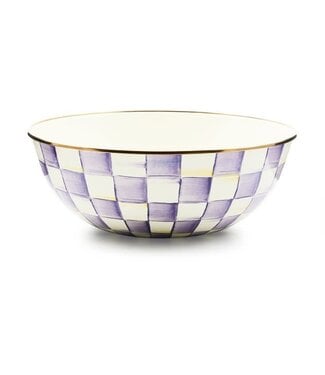 MACKENZIE CHILDS Violet Check Extra Large Everyday Bowl