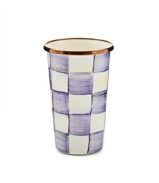 MACKENZIE CHILDS Violet Check 10 Ounce Tumbler