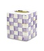 MACKENZIE CHILDS Violet Check Boutique Tissue Box Cover
