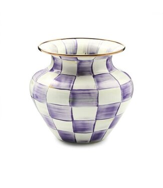MACKENZIE CHILDS Violet Check Large Vase