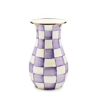 MACKENZIE CHILDS Violet Check Tall Vase