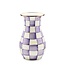 MACKENZIE CHILDS Violet Check Tall Vase