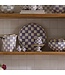 MACKENZIE CHILDS Violet Check Abundant Bowl