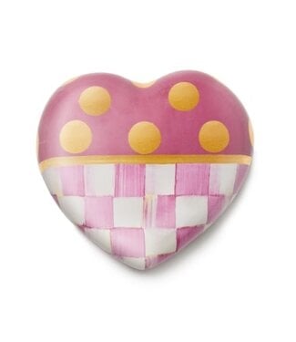 MACKENZIE CHILDS Ceramic Pink Dotty Heart