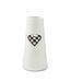 MACKENZIE CHILDS Courtly Check Tall Heart Vase