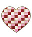MACKENZIE CHILDS Red and White Check Heart Shaped Placemat