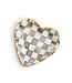 MACKENZIE CHILDS Sterling Check Fluted Heart Plate