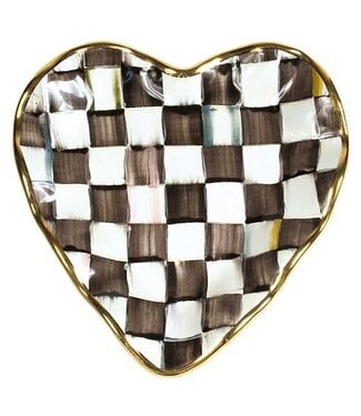 MACKENZIE CHILDS Courtly Check Fluted Heart Plate