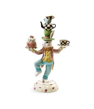 MACKENZIE CHILDS Rose Rabbit Centerpiece