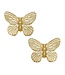 SUSAN SHAW Gold Butterfly Stud Earrings