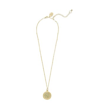 SUSAN SHAW Dainty Gold Coin Necklace