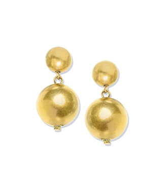 SUSAN SHAW Gold Plated Ball Dangle Earrings