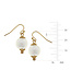 SUSAN SHAW Gold with Small Cotton Pearl Earrings