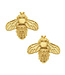 SUSAN SHAW Gold Bee Stud Earrings