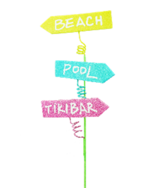 Beach Pool Tiki Bar Sign Spray