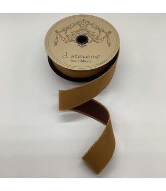 1.5” X 10YDS Velvet Dupion Back, Golden