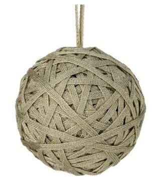 4.5" Metallic Thread Ball Ornament