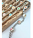 Multi-color Glass Bead Garland in Kraft Box - Brushed Gold Finish