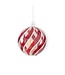 Red & Clear Glass Swirled Ornaments
