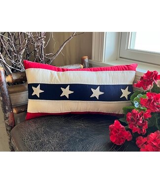 Vintage Stars and Stripes Bolster Pillow
