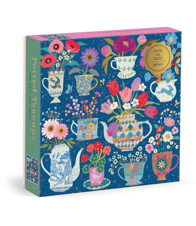 Victoria Ball Potted Teacups 500 Piece Foil Puzzle