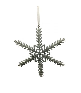13” Beaded Snowflake Ornament