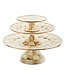 MACKENZIE CHILDS Mocha Check Large Pedestal Platter