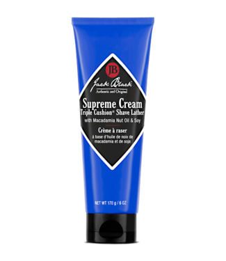 JACK BLACK Supreme Cream Triple Cushion Shave Lather, 6 oz.
