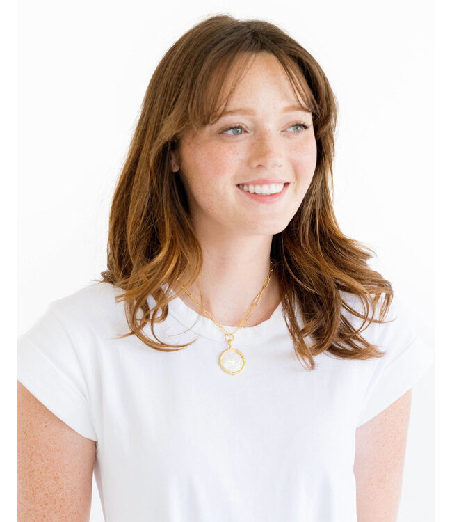 SUSAN SHAW Ida Jerusalem Cross Necklace