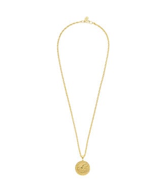 SUSAN SHAW Gold USA Coin On 30" Rope Chain Necklace