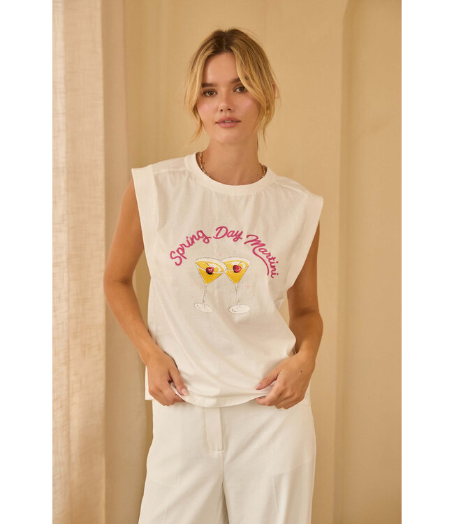 Eliana Printed Graphic Shirt with Embroidery