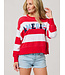 Jane "America" Rugby Stripe Relaxed Sweatshirt