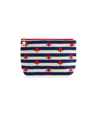 Morgan Stars Large Zip Pouch - Navy