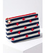 Morgan Stars Large Zip Pouch - Navy