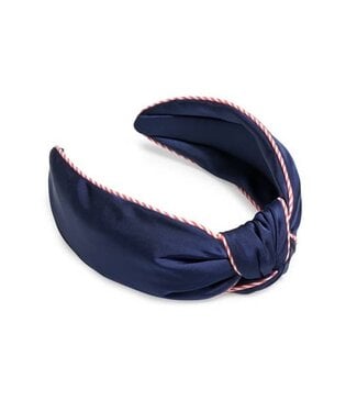 Stars Knotted Headband - Navy
