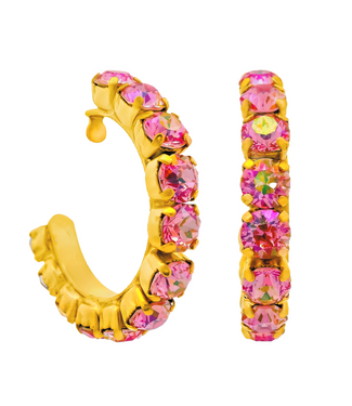 TOVA Jubilee Hoop Earrings in Candy Crush Light Rose Glimmer