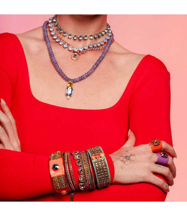 TOVA Supreme Oakland Necklace in Candy Crush Electric Blue