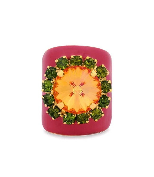 TOVA Jacci Rings in Enamel Midnight Express