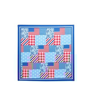 Flag Patchwork Scarf - Blue